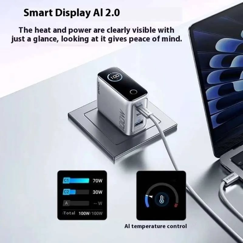 Anker 100W 3-Port Charger with Smart Display – B121B