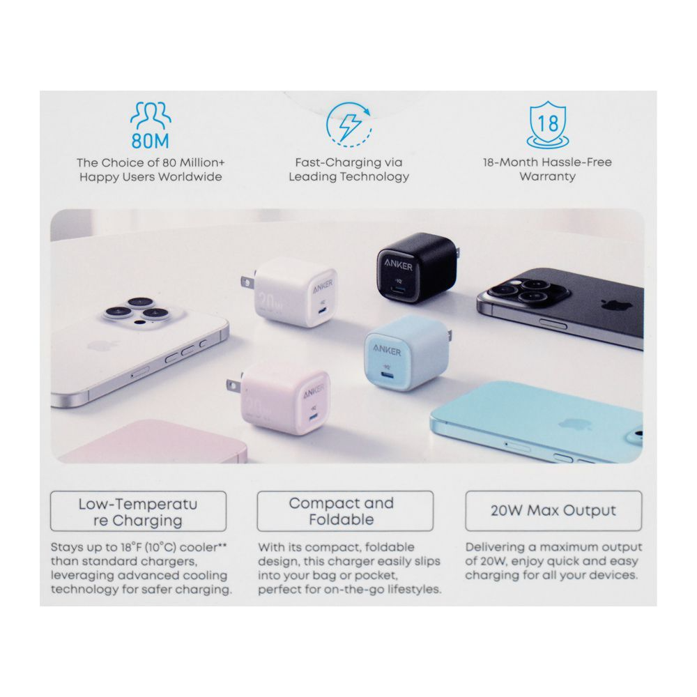 Anker Zolo 20W Compact USB C GaN Charger – A2699